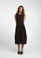 Heide dress technical jersey | Chocolate