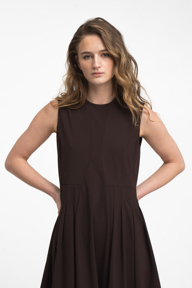 Heide dress technical jersey Heide dress technical jersey | Chocolate