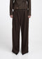 Lean wide-leg pants | Dark Brown