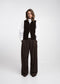 Vest Boucle long zip | Brown