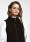 Vest Boucle long zip | Brown