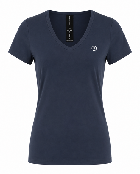 T shirt V Neck Easy Wear Organic Cotton | Blue