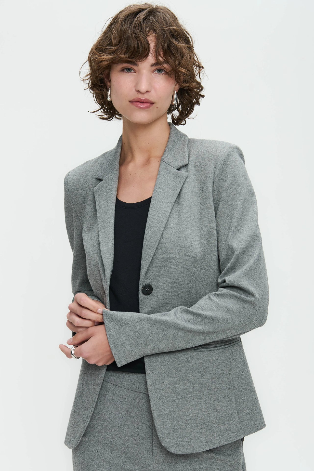 Tom Terry jersey Blazer | Grey Melange