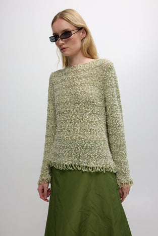 Jackard cotton pullover 9060 | Green