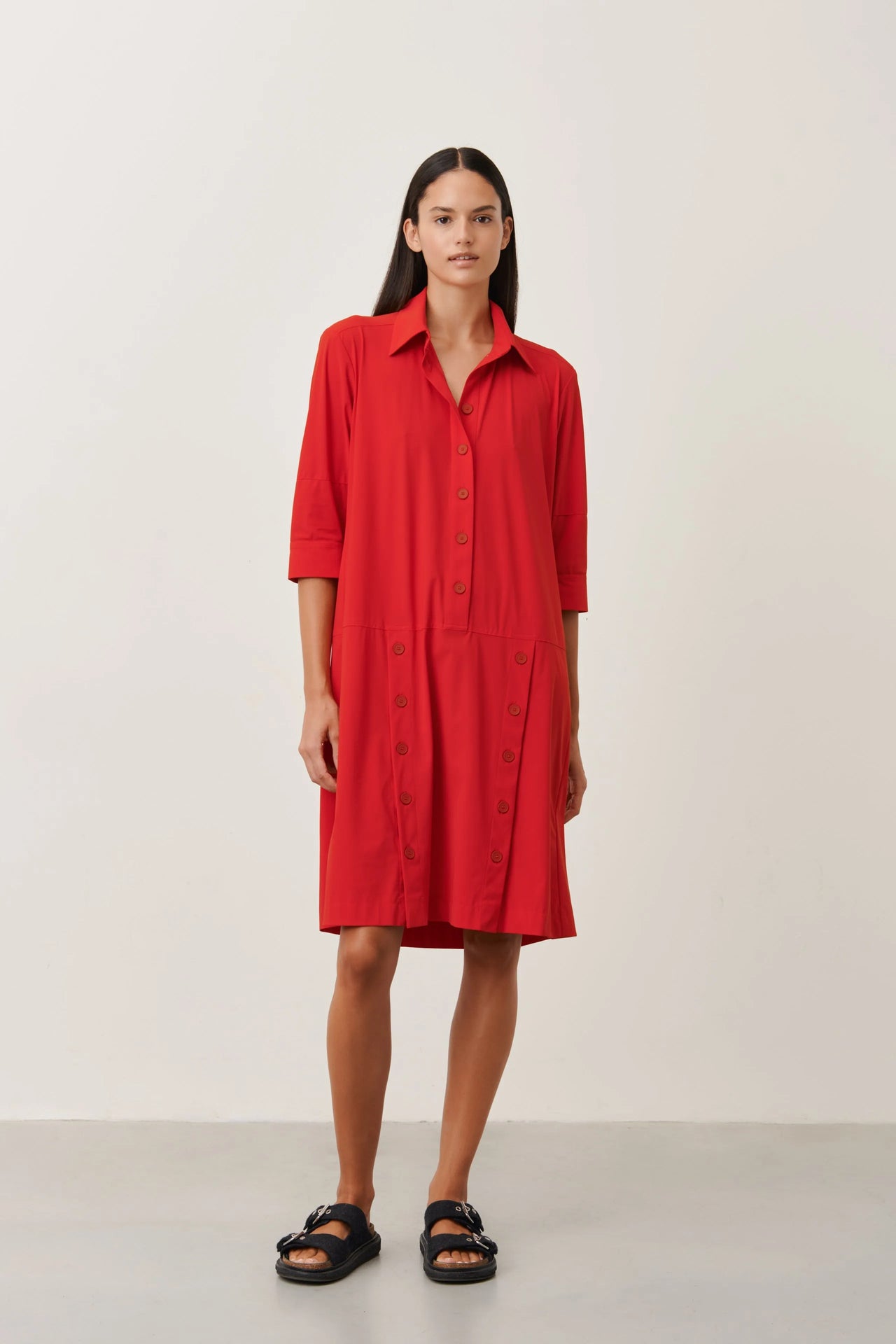 Ramona Dress Technical Jersey | Red