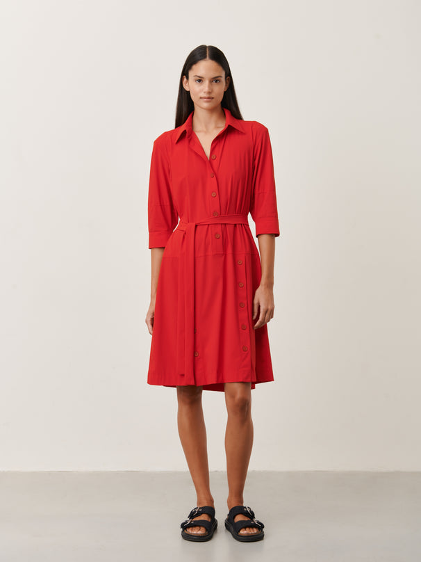 Ramona Dress Technical Jersey | Red