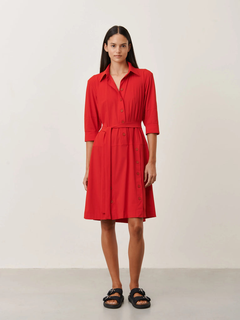 Ramona Dress Technical Jersey | Red