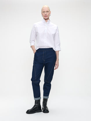 Angelika poplin top | White