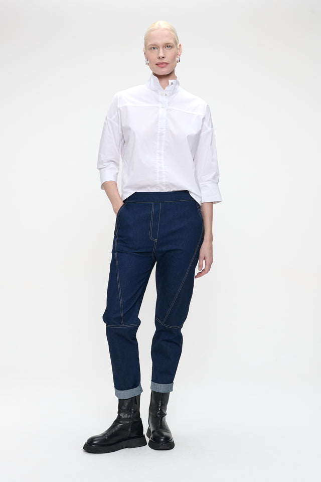 Angelika poplin top | White