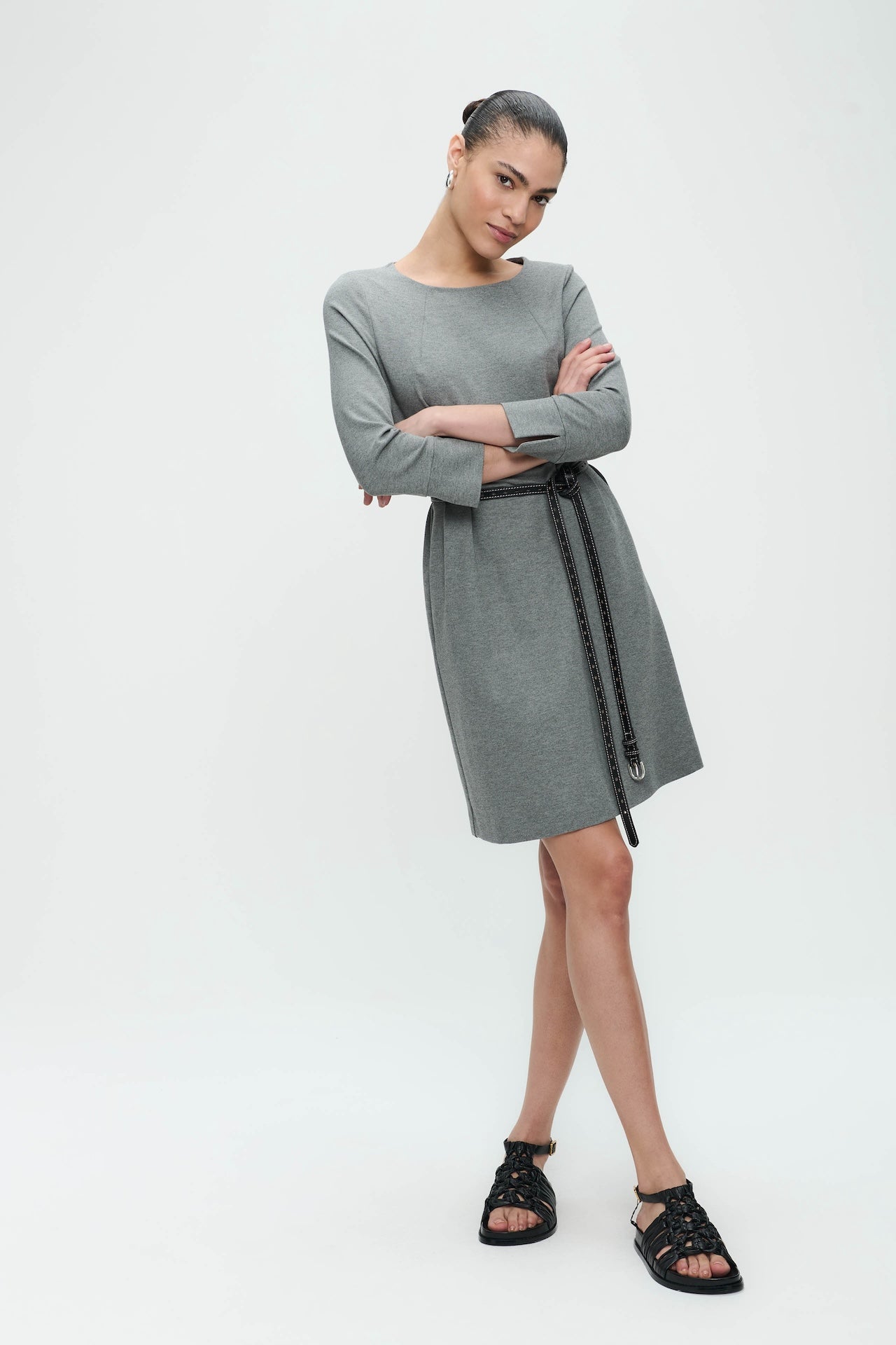 Joan Terry jersey Dress | Grey Melange