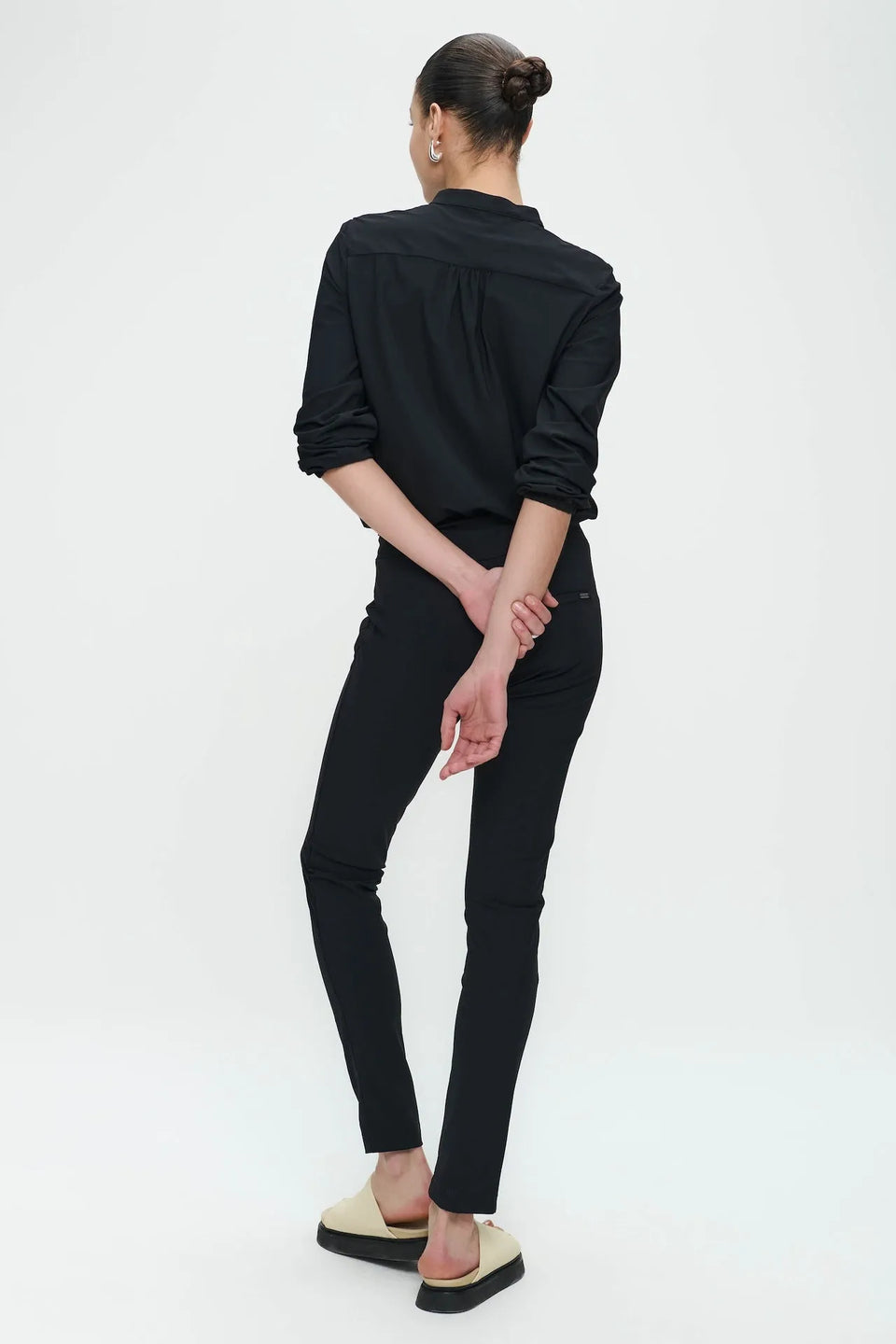 Pants Anna - Skinny fit Technical Jersey | Black