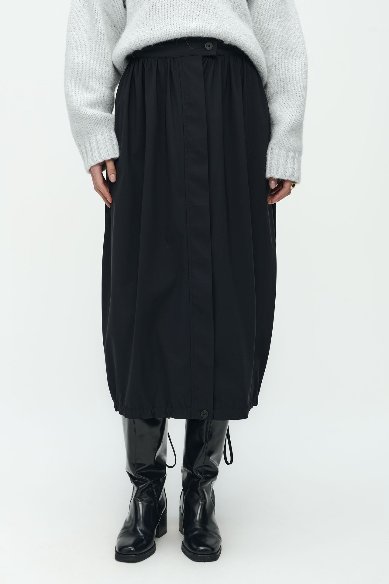 Leda Skirt Technical Jersey | Black