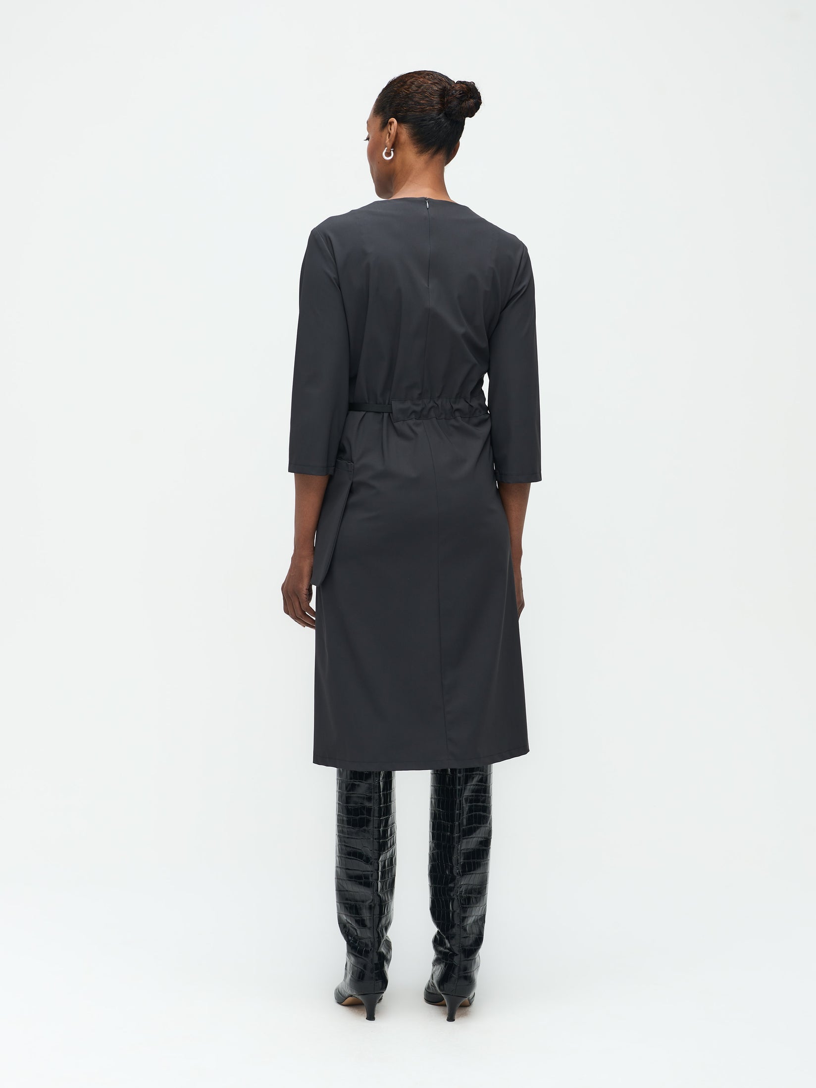 Marlou Dress Technical Jersey | Dark Grey