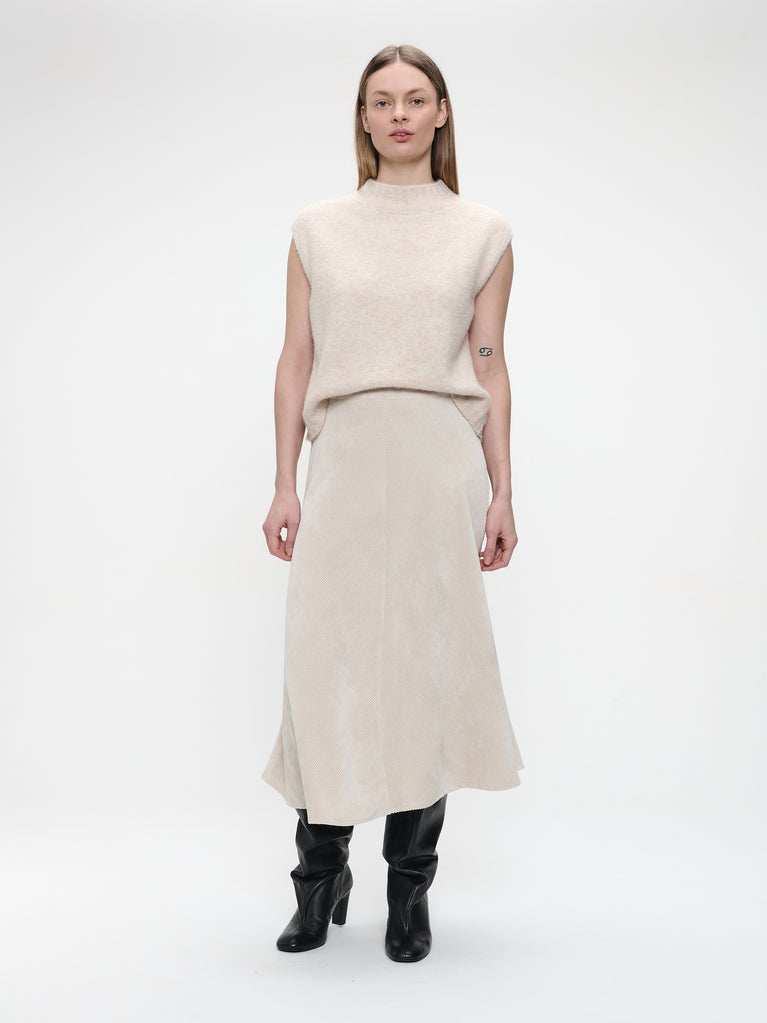 Alpaca Vest H24179 | Ecru