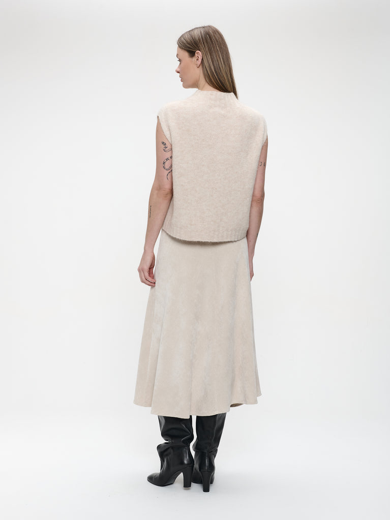 Alpaca Vest H24179 | Ecru
