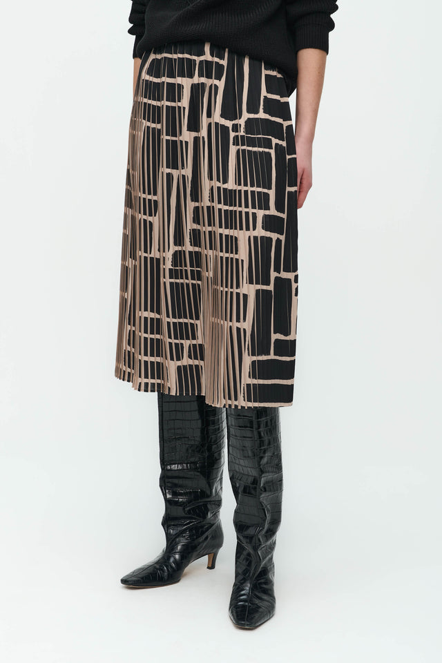 Senia Studio Skirt | Black Beige
