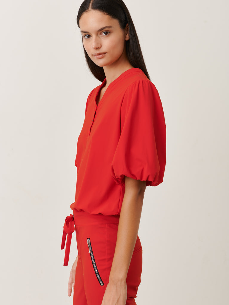 Ava Top Technical Jersey | Red