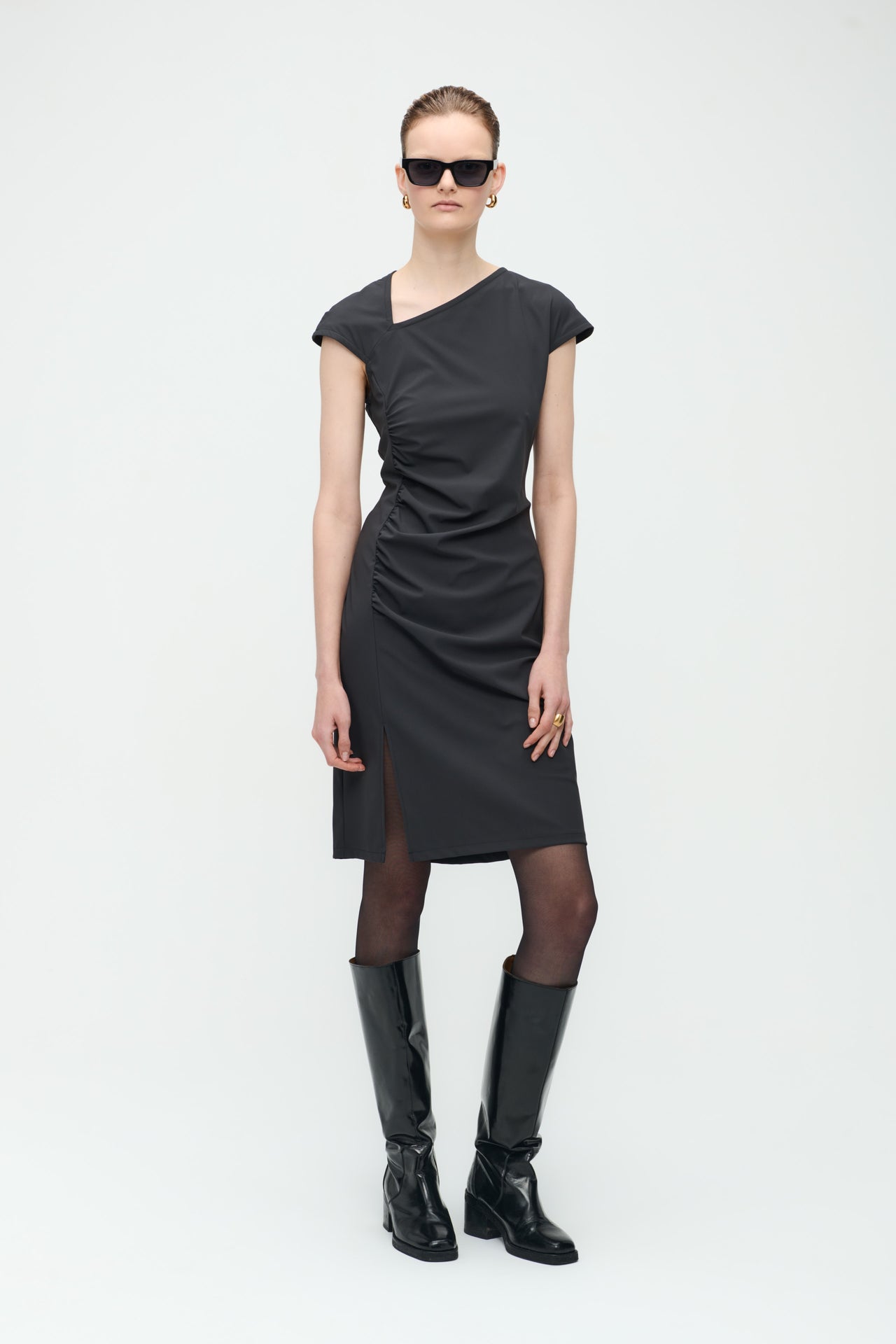 Georgia Dress Technical Jersey | Dark Grey