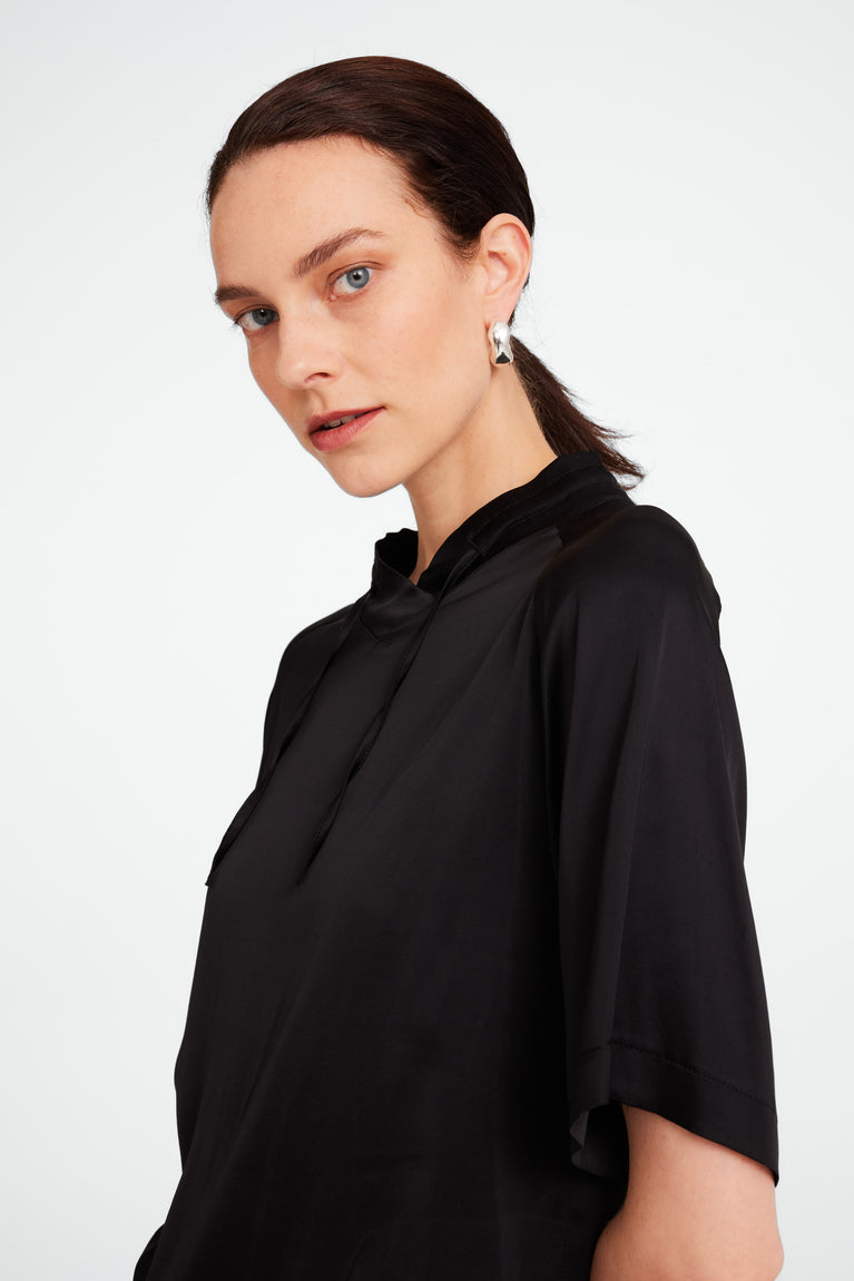 Gia strech viscose top | Black