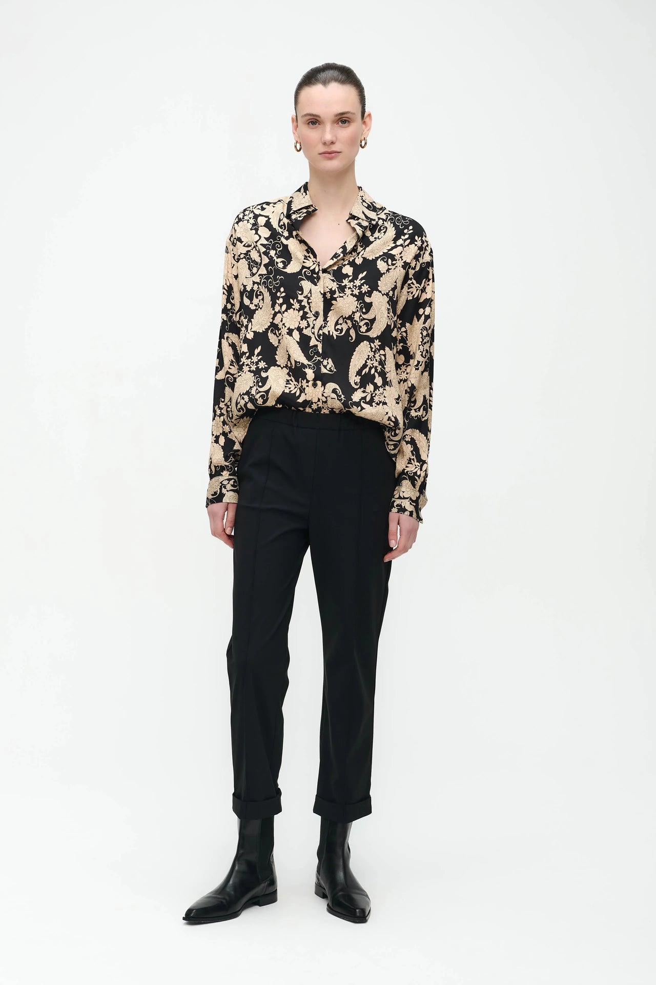 Avine Blouse | Black Beige