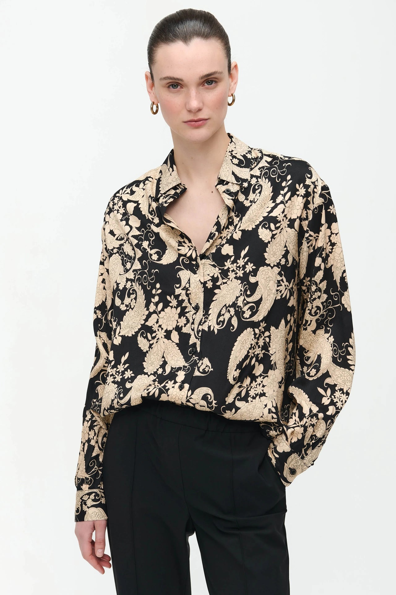 Avine Blouse | Black Beige
