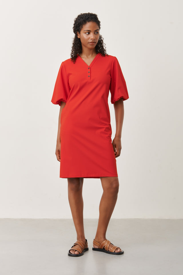 Ava Dress Technical Jersey | Red