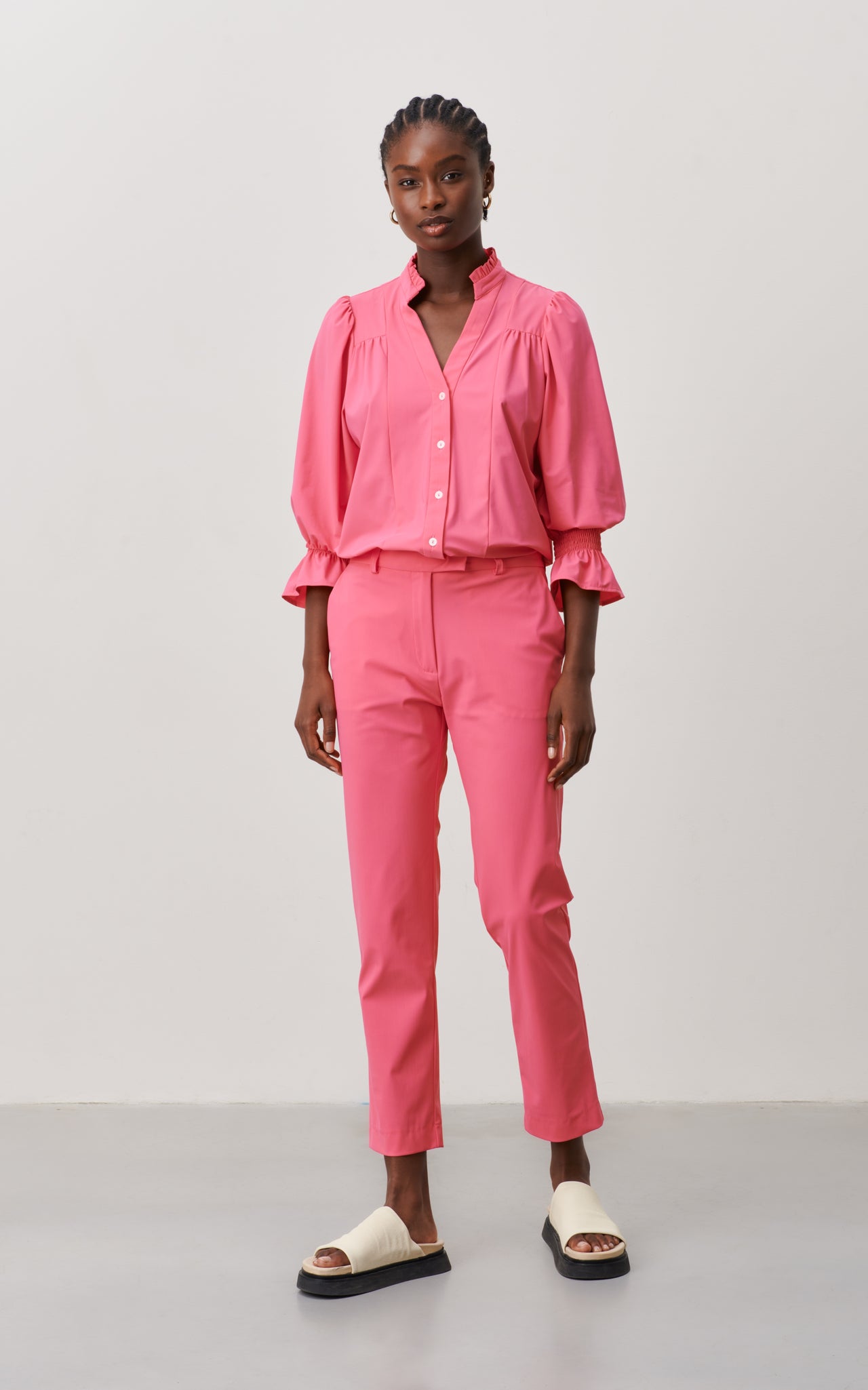 Olivia Blouse Technical Jersey | Pink