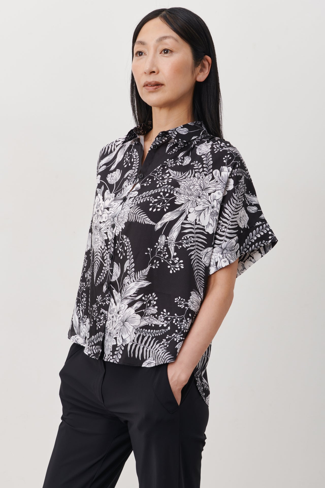 Romi Blouse | Black White