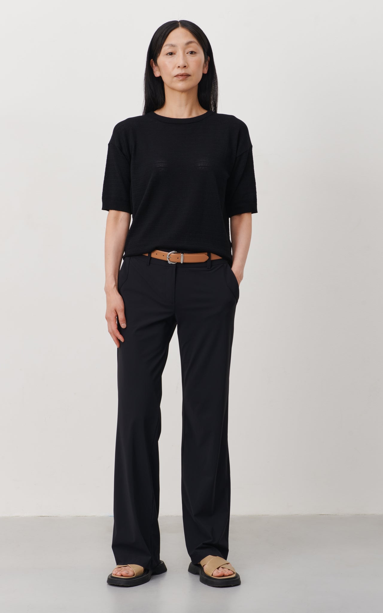 Kikkie Blouse Technical Jersey | Dark Grey