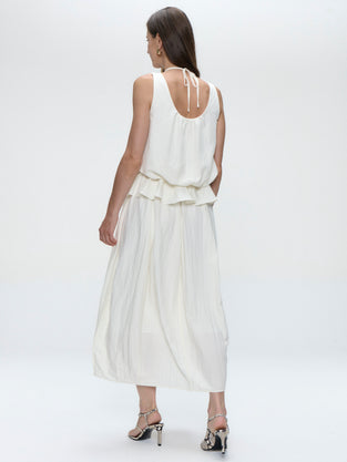 Reiki viscose skirt | Off White
