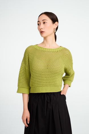 Cotton fibers pullover 25019 | Green