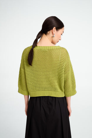 Cotton fibers pullover 25019 | Green