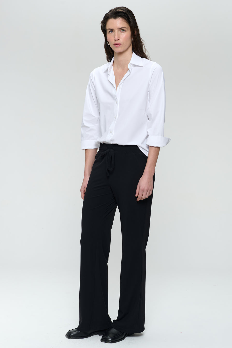 Iva stretch technical jersey blouse | White