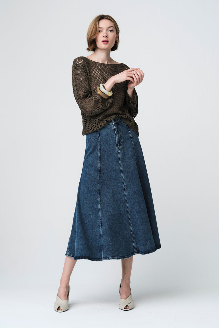 Open-back sweater 2041 | Green