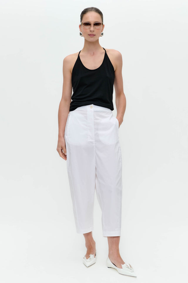 Kober cotton poplin pants | White