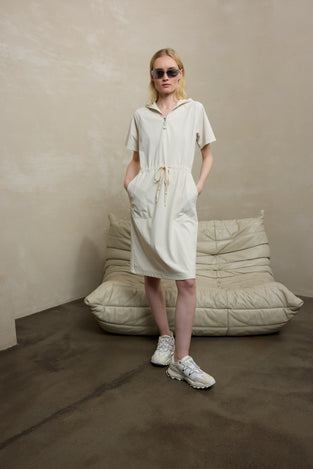 Evi dress strech technical jersey | Light Sand