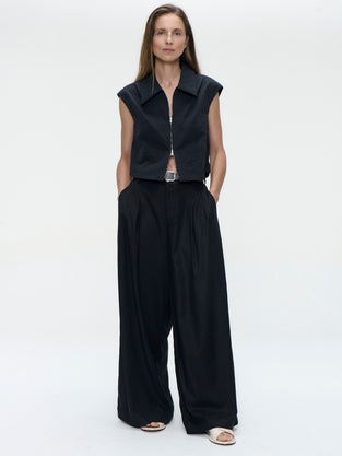Emiko taffeta jacket | Black