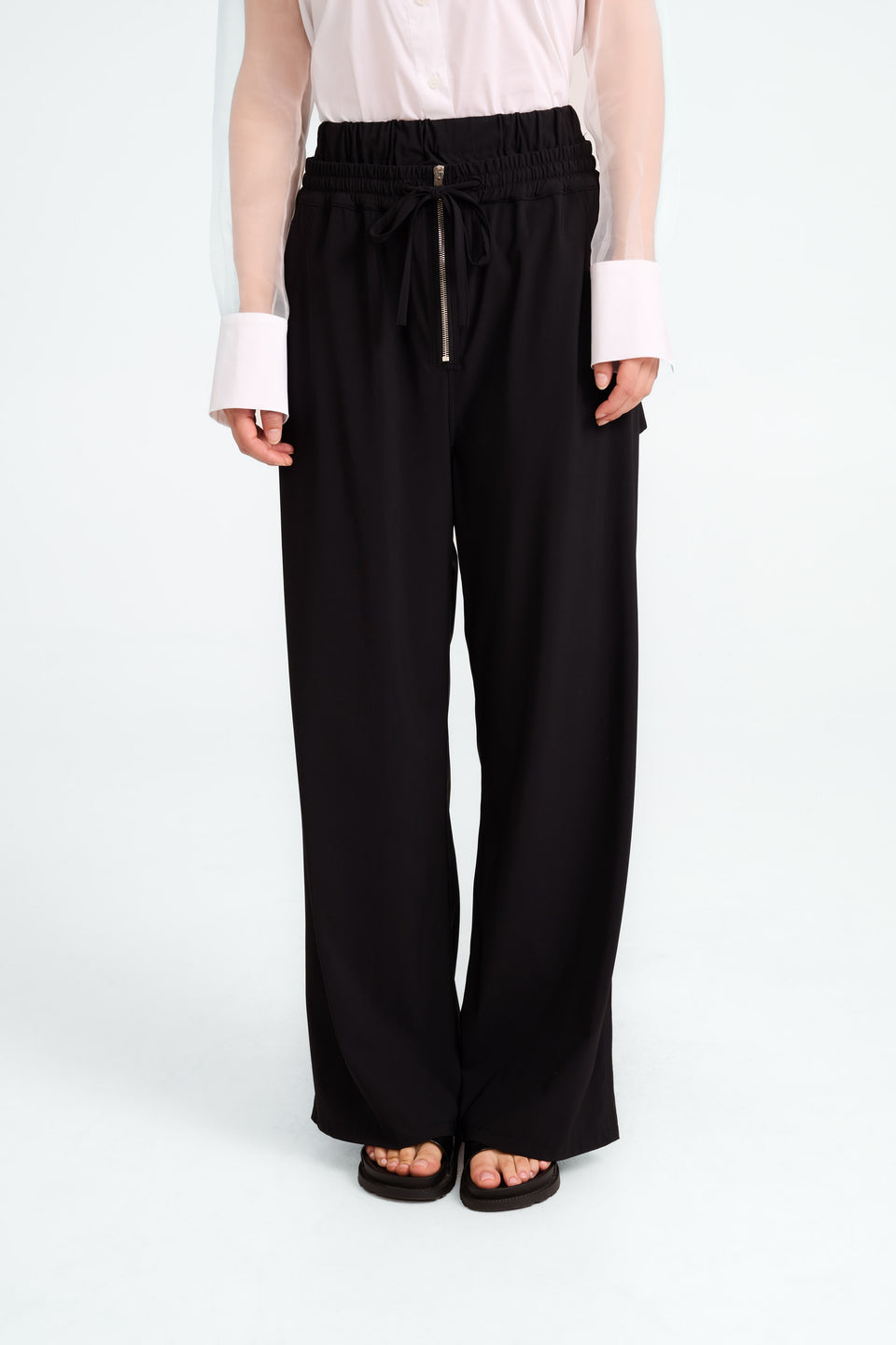 Beril stretch technical jersey pants | Black