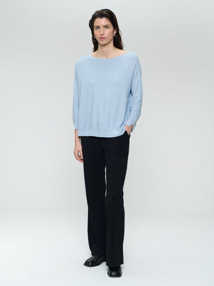 M205 seamless cotton pullover | Azzurro