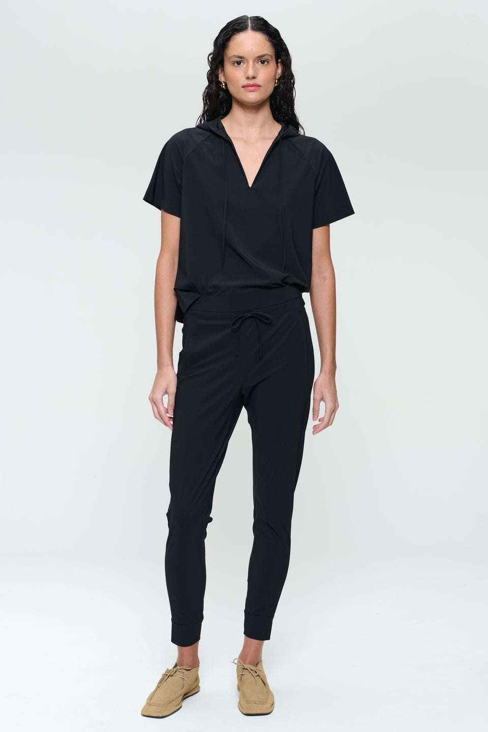 John stretch technical jersey pants | Black