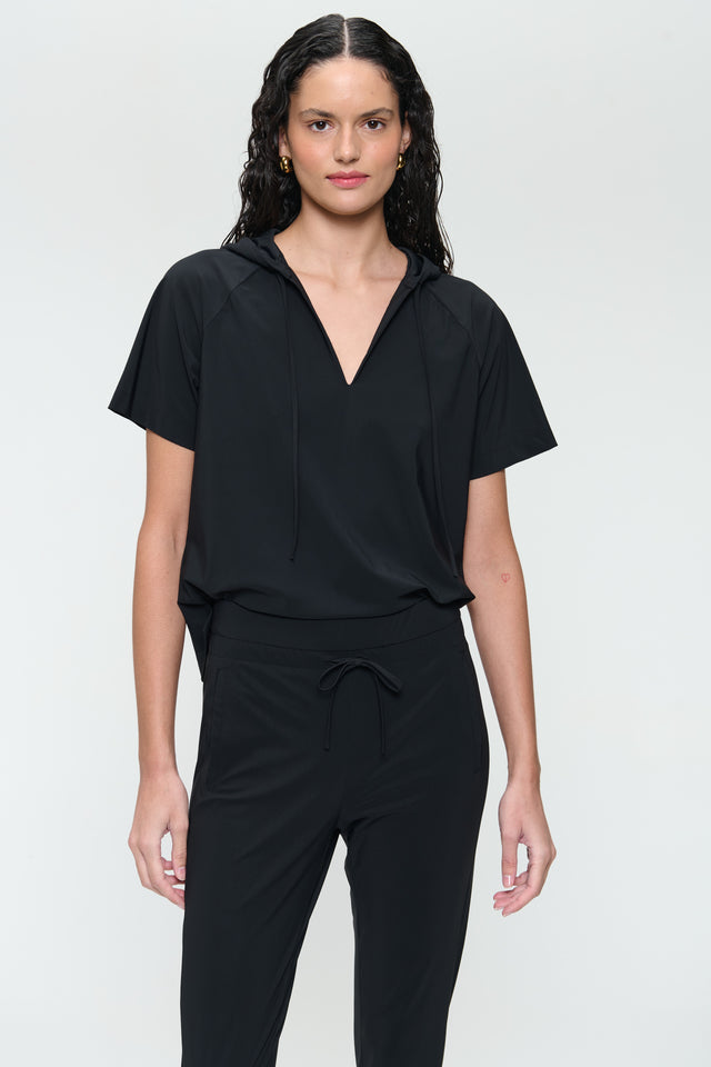 Evi blouse technical jersey | Black