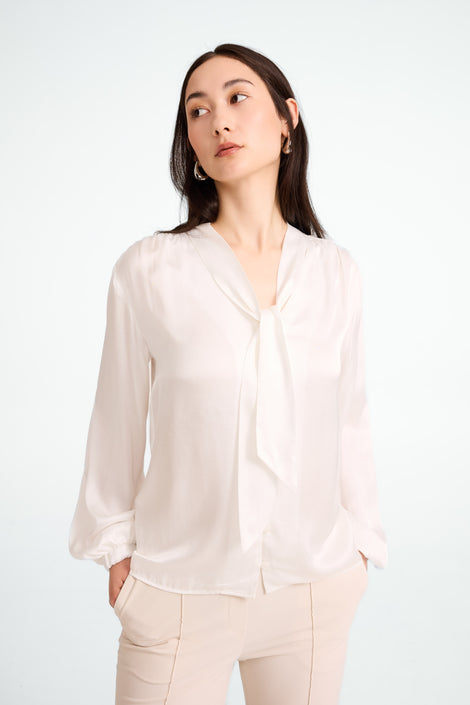 Anija rayon viscose blouse | White