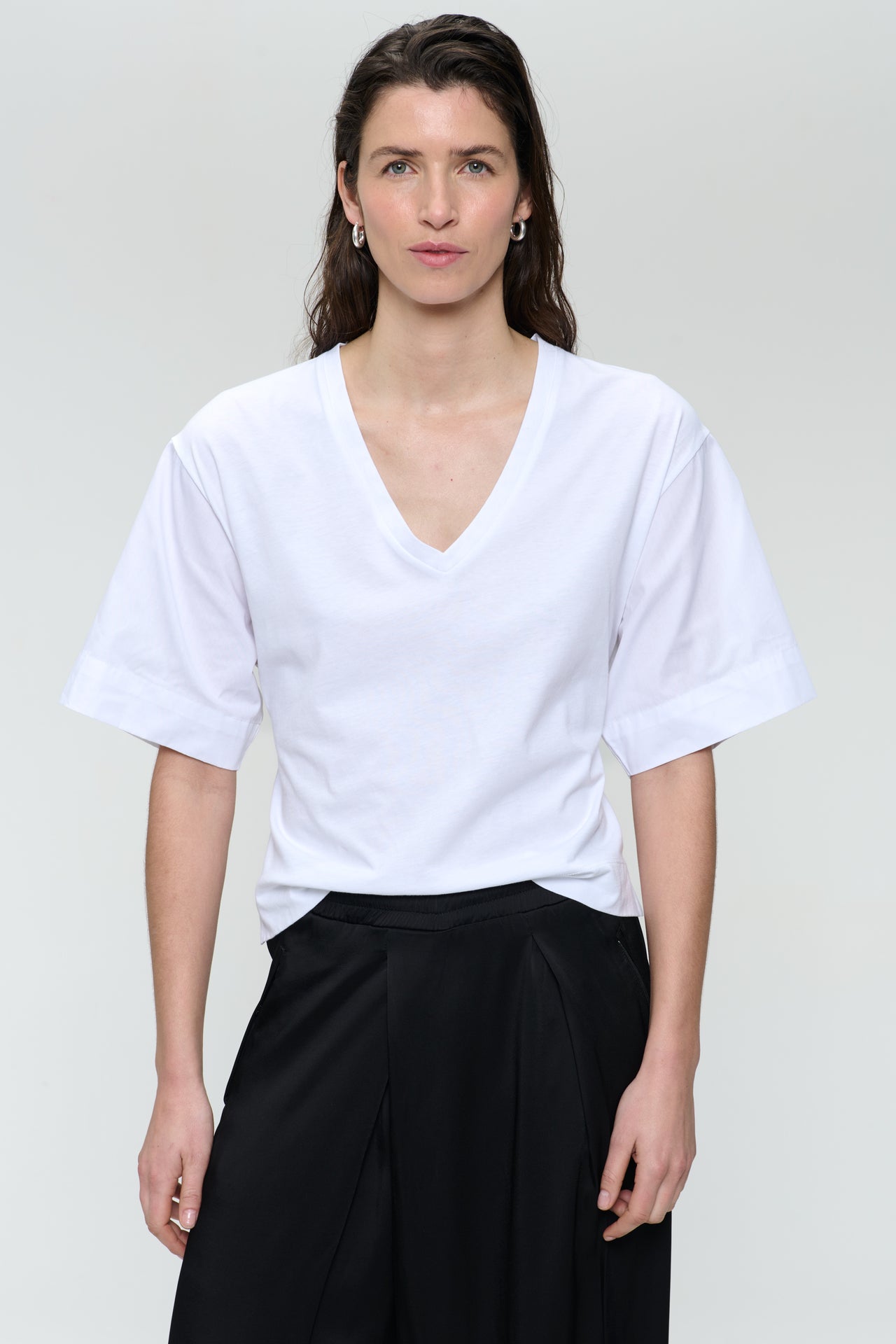 Mary mix cotton top | White