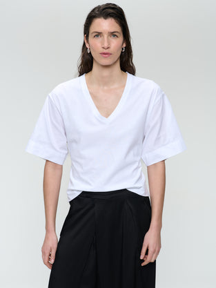 Mary mix cotton top | White