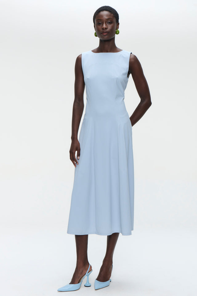 Bonni dress technical jersey | Light Blue