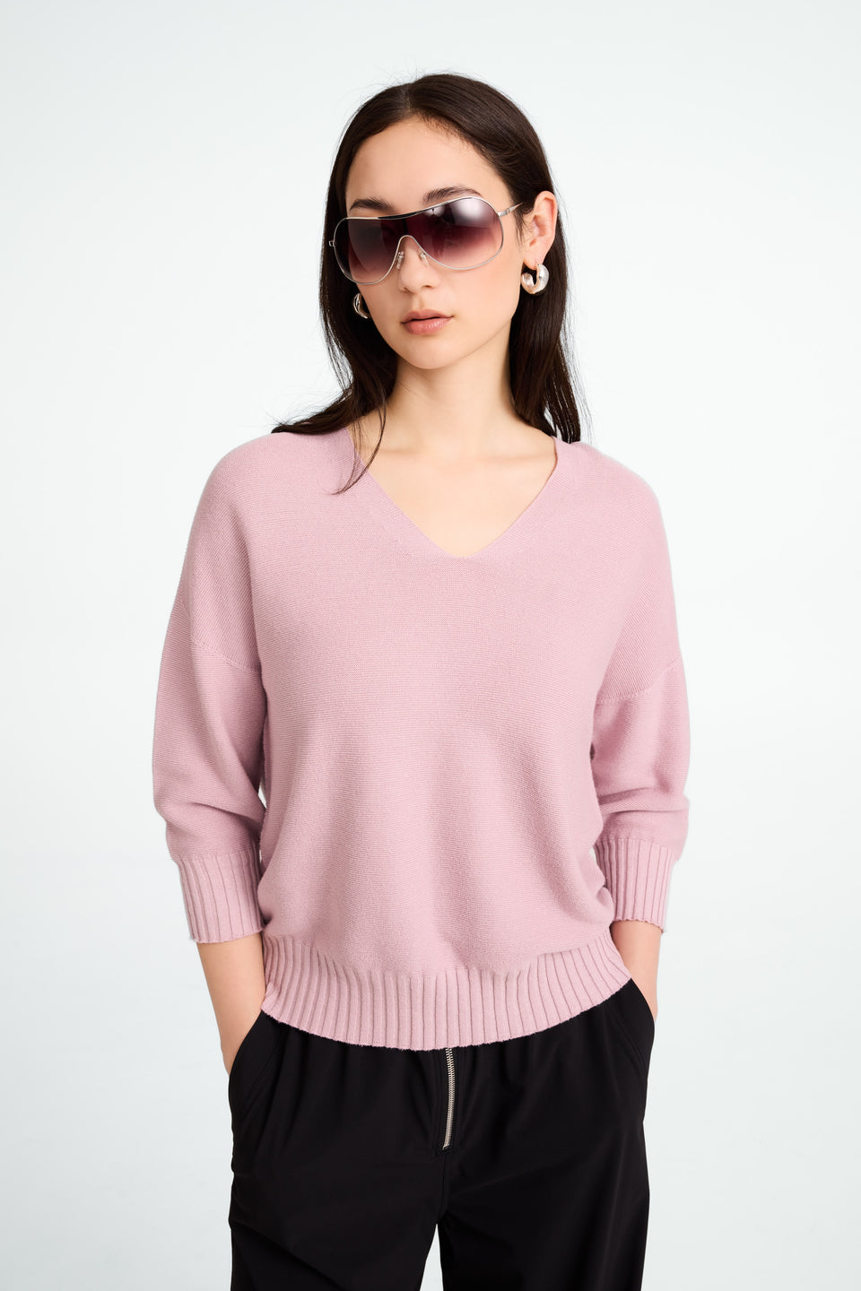Seamless cotton pullover 317 | Rosa