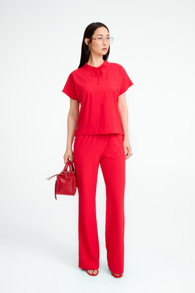 Carola structure technical jersey pants | Red