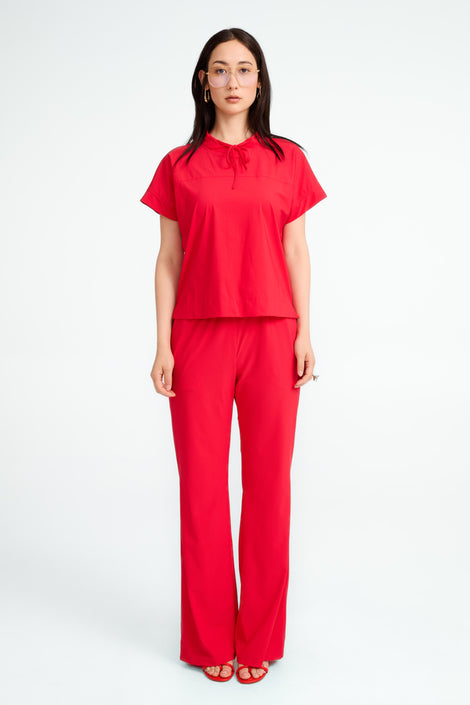 Carola structure technical jersey pants | Red