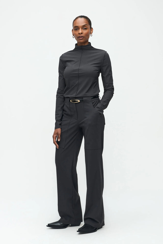 Zarra Top Technical Jersey | Dark Grey