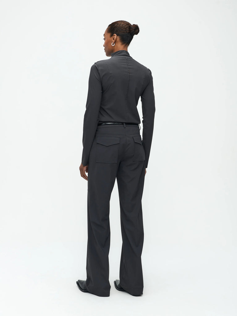 Zarra Top Technical Jersey | Dark Grey